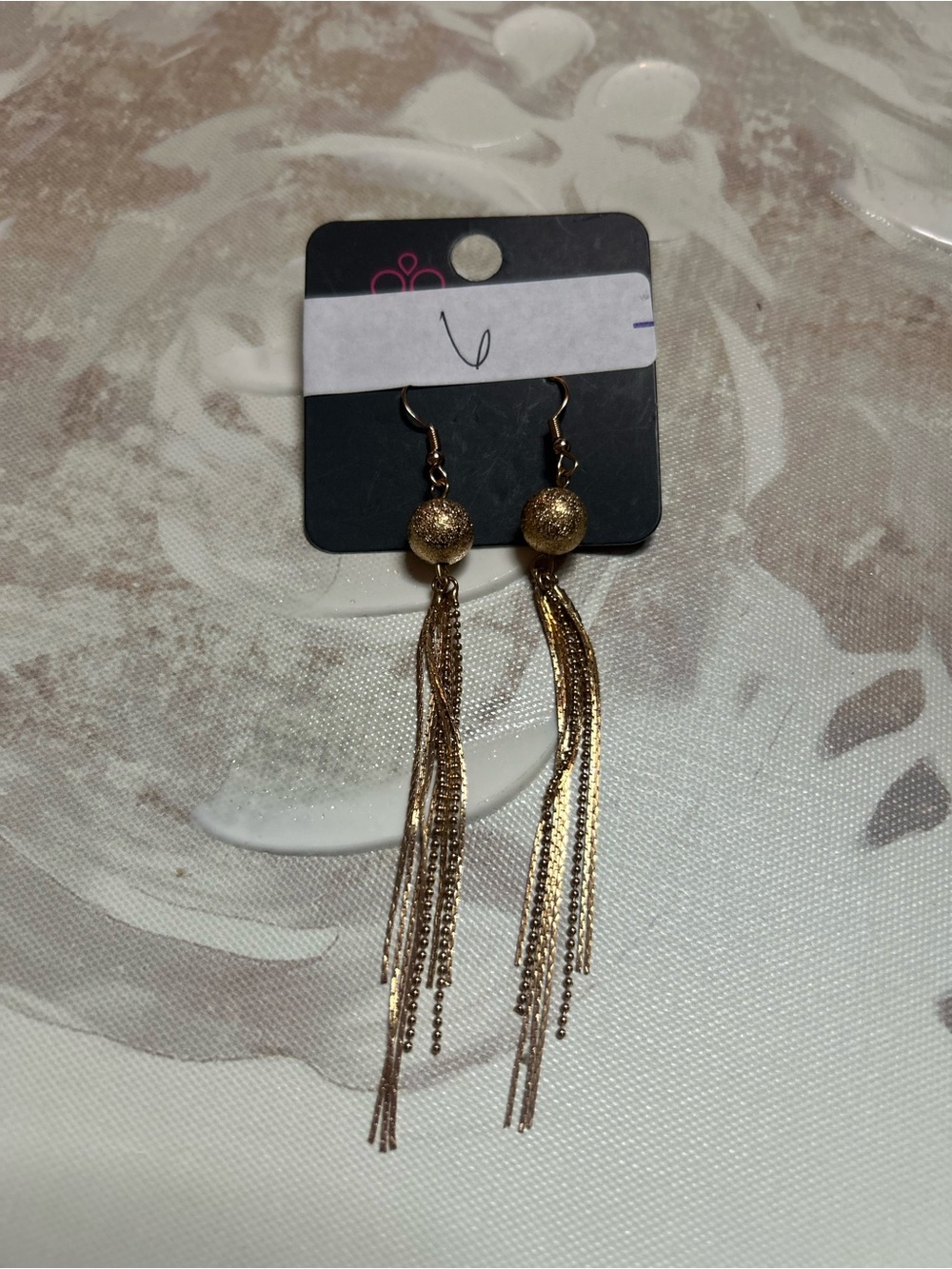paparazzi Gold Tassel Drop Earrings